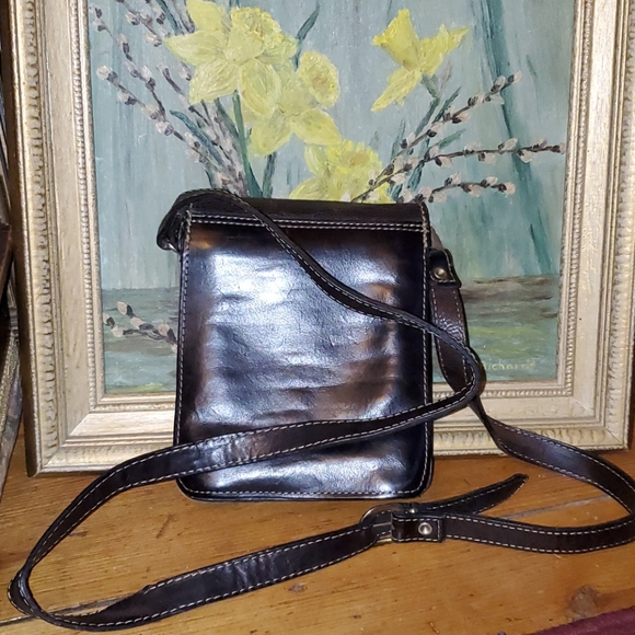 Leather Purse Cross Body Leather Stone Ridge - Picture 2 of 4
